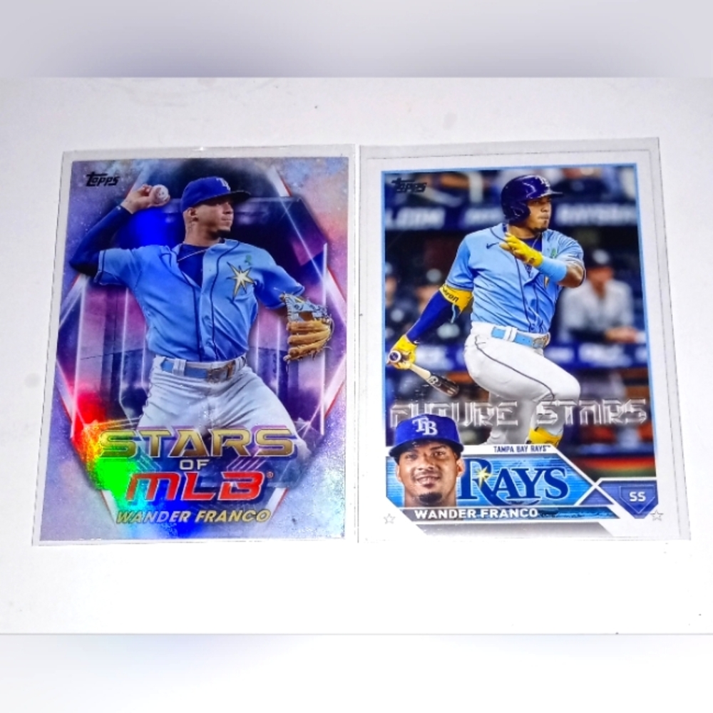 Wander Franco Topps Future Stars Series One 2023 #215 + Stars Of MLB #SMLB-18